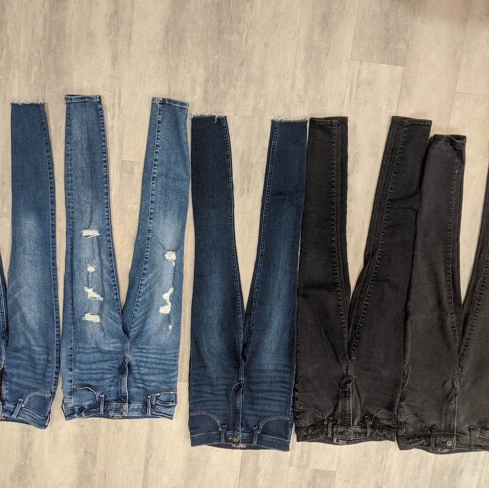 Bundled 5 pairs Abercrombie and Fitch , high rise,